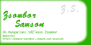 zsombor samson business card